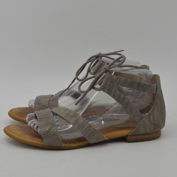 Born Womens Leather Sandals CBHB17 Size 8 Brown Embossed - Picture 13 of 13